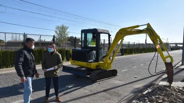 imagen en las obras del Polígono de la Estrella, marzo de 2021