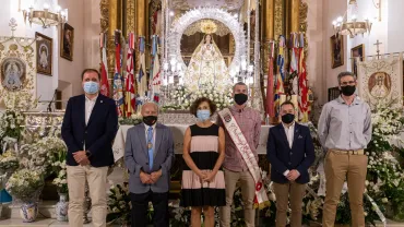 imagen durante la ofrenda floral a la Virgen de la Estrella, septiembre 2020