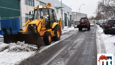 imagen del operativo para retirar la nieve, 8 enero 2021, Miguelturra