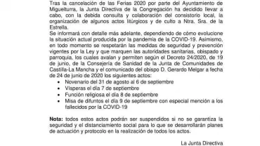 imagen del comunicado de prensa, 29 junio de 2020