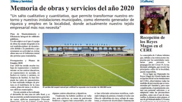 imagen de la portada del Boletín Informativo Municipal del mes de enero de 2021