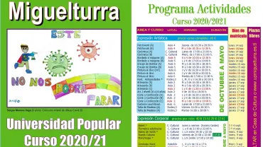 imagen del programa de la Universidad Popular de Miguelturra, matrícula 2020-2021