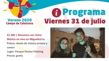 imagen información del evento musical Verano Calatrava 2020 en Miguelturra, 31 de julio de 2020