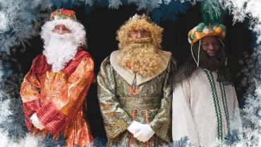imagen de sus Majestades los Reyes Magos de Oriente, en su saludo a los niños y niñas de Miguelturra, enero 2021