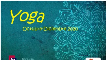 imagen cartel de los cursos de yoga del Centro de la Mujer, octubre a diciembre 2020  Miguelturra