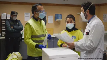 imagen de las vacunas en el Centro de Salud de Miguelturra, fuente imagen Difunde Broadcasting