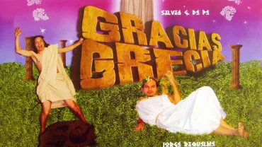 imagen cartel obra Gracias Grecia, enero 2011