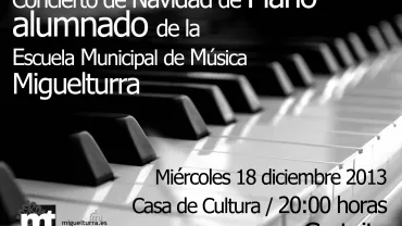 imagen cartel concierto navidad de piano 2013