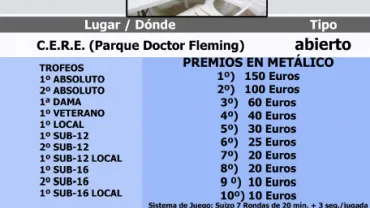 imagen cartel torneo ajedrez ferias 2011