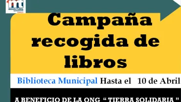 imagen cartel recogida libros, enero 2015