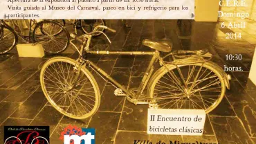imagen cartel expo bicicletas clásicas, marzo 2014