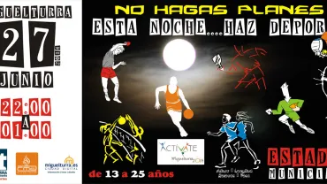 imagen del cartel actividad deportiva, junio 2014