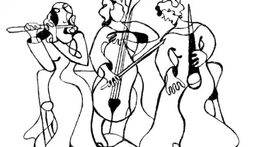 imagen siluetas de personas de una orquesta