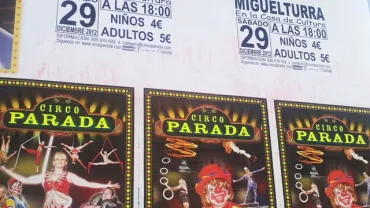 imagen cartel anuncio Circo Parada, diciembre 2012