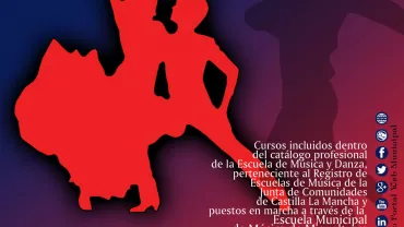 imagen del cartel del Festival Extraordinario de Flamenco Escuela Música y Danza, junio 2016, diseño cartel portal web municipal