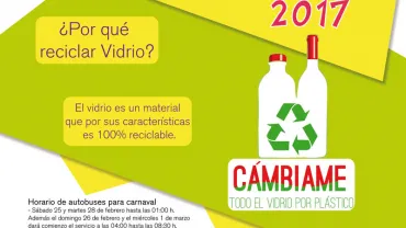 imagen del folleto de la campaña Cámbiame, carnavales 2017
