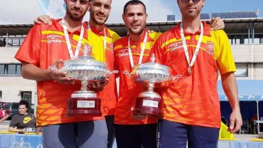 imagen de los Campeones de España de Petanca, octubre 2018, fuente imagen Federación Española de Petanca