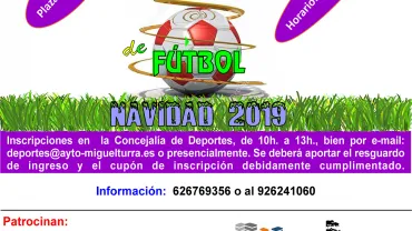 imagen cartel anunciador del Clinic de Fútbol de Navidad 2019