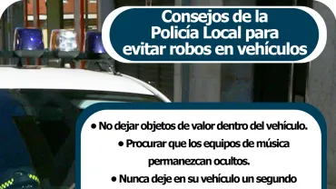 imagen del cartel alusivo a estas medidas de precaución dadas a conocer por la Policía Local, enero 2021 Miguelturra