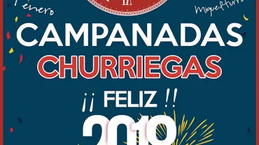 imagen del cartel de las Campanadas Churriegas 2018, diseño cartel Centro de Internet
