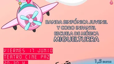 agenda imagen cartel concierto benéfico a favor de Valeria Curto, junio 2016, diseño cartel portal web municipal y Graficas Garcilaso de Plasencia