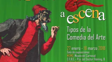imagen del cartel de la exposición Carnaval a Escena, diseño Centro de Internet, enero 2018