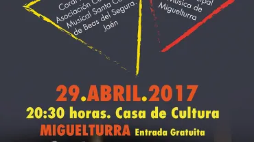 imagen cartel Encuentro de Coros, 29 de abril 2017, diseño Centro de Internet