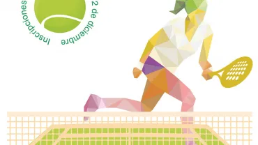 imagen del cartel de la escuela de pádel para personas adultas, noviembre 2016, diseño Centro de Internet