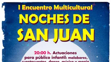 evento imagen del cartel del encuentro multicultural de las Noches de San Juan 2018, diseño Centro de Internet