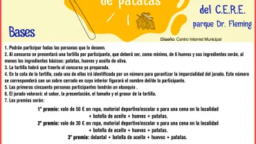 evento imagen del cartel del concurso de Tortilla de Patatas, Ferias y Fiestas 2018, diseño cartel Centro de Internet