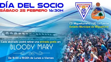 imagen cartel Día del Socio, CD Miguelturreño, febrero 2017