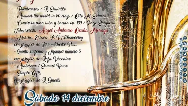 evento imagen del cartel del Concierto Benéfico de la Banda Sinfónica, 2019-12-14, diseño cartel portal web municipal ayuntamiento