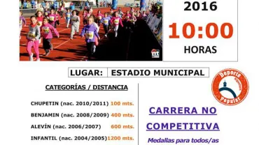 imagen del cartel de la Carrera Mini por la Salud, noviembre 2016