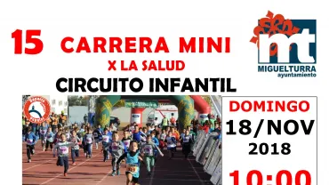 imagen del cartel de la Carrera Mini por la Salud, Miguelturra noviembre 2018
