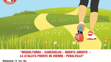 imagen del cartel del evento Paseando por Miguelturra, abril 2017, diseño Centro de Internet