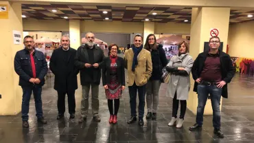 imagen de autoridades en el Mercadillo Navideño del CERE, diciembre 2017
