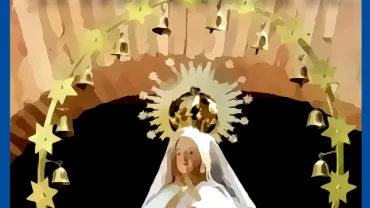 evento imagen de la portada del programa de las Fiestas de la Virgen Blanca de Peralvillo 2018, diseño portal web municipal sobre imagen de Vicente Yerves Herrera