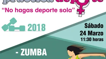 evento imagen del cartel de la actividad practica deporte no hagas deporte sola, marzo 2018, diseño cartel Centro de Internet