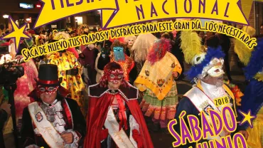 imagen anunciadora de la gran fiesta del Carnaval del 16 de junio de 2018, diseño portal web municipal