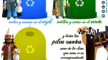 evento imagen cartel campaña reciclaje navidad y rebajas 2018-2019, diseño cartel portal web municipal