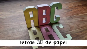 imagen de letras en 3d hechas con cartón