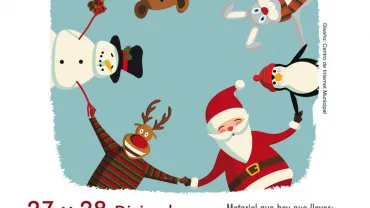 imagen del cartel taller de patinaje en línea, Navidad 2017, diseño Centro de Internet