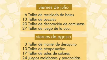 imagen del cartel de las actividades de verano de la Biblioteca Municipal, junio 2018, diseño cartel Centro de Internet