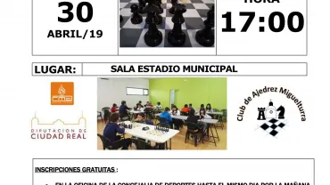 imagen del cartel del Torneo de Ajedrez del Cristo de Miguelturra 2019