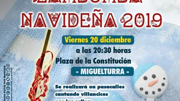 evento imagen cartel Zambomba Navideña 2019 de Miguelturra, diseño cartel portal web Ayuntamiento Miguelturra