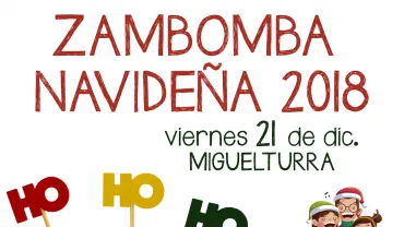 evento imagen cartel Zambomba Navideña Miguelturra 2018, diseño cartel Centro de Internet de Miguelturra