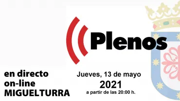 evento imagen del pleno online, Miguelturra 13 de mayo de 2021