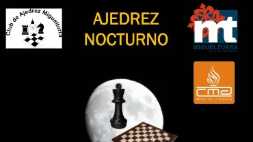 evento imagen del cartel ajedrez nocturno, Miguelturra agosto 2021