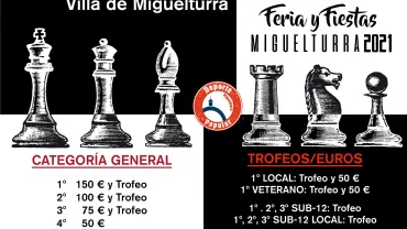 imagen cartel Torneo Ajedrez Ferias y Fiestas Miguelturra 2021