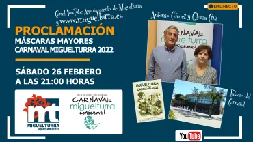 Proclamación Máscaras Mayores streaming Carnaval 2022